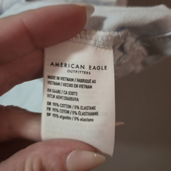 XL American Eagle Light Blue Crop Top Tie Shoulder Tank Top Sleeveless Y2k 90s - Picture 4 of 4